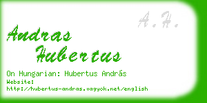 andras hubertus business card